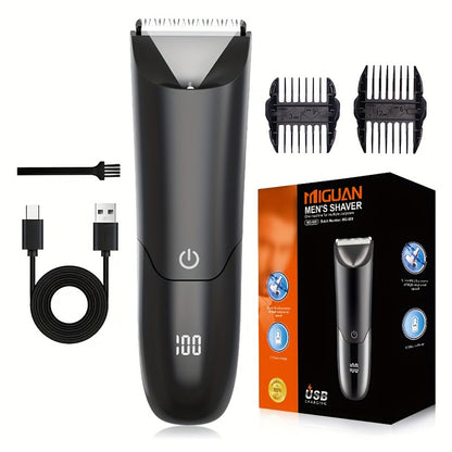 Man Beard Shaver Sideburn Electric Body Hair Trimmer With 2 Protective Cap For Underarm Leg Hair Razor Rechargeable Grooming Kit