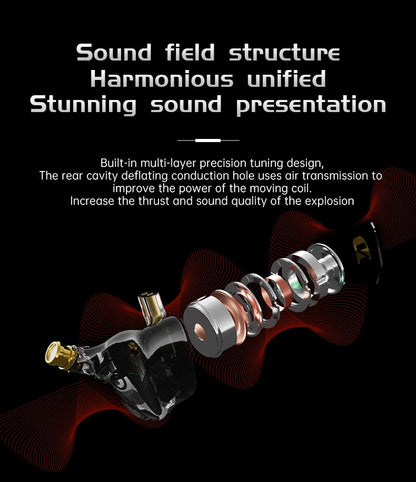 ND NX2 HIFI Earphones Dynamic Stereo Heavy Bass In Ear Monitor Earphone Game Sport Noise Cancelling Headset Detachable Cable