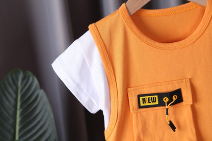 New Summer Infant Boys Clothing Children Casual T-Shirt Shorts 2Pcs/Set Toddler Baby Girl Clothes Sports Costume Kids Tracksuits