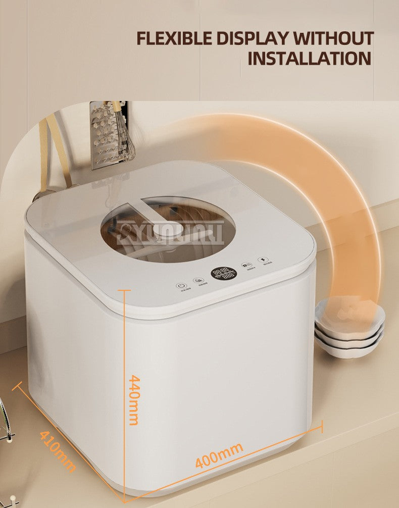 Intelligent Kitchen Dishwasher, Mini Fully Automatic Disinfection Cabinet Bowl Dishes Dishes Intelligent