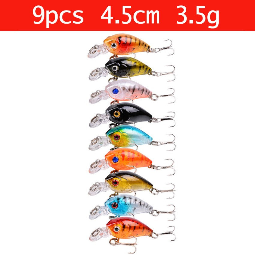 Conjunto de Iscas de Pesca Mini Truta Flutuante Isca Articulada Artifical Crazy Swing Isca Dura de Crank Bait Isca de Lápis