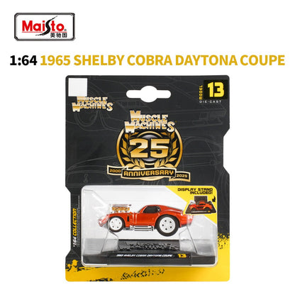 Maisto Escala 1:64 2025 Ferrari F40 Porsche AE86 Mustang Muscle Car Modelo Estático Brinquedo Colecionável