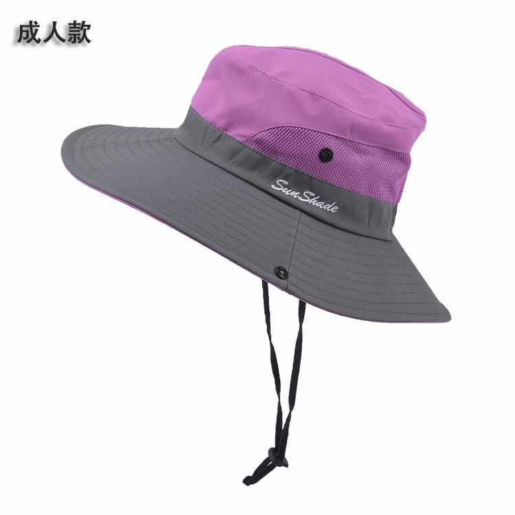 Women Ponytail Fisherman Hat Waterproof Sun Cap Pure Color Outdoor Travel Fishing Climbing Hiking Large Brim Bucket Hat undefine