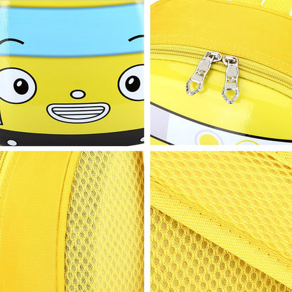 Mochila 3D Infantil de Desenho Animado Ônibus para Crianças do Jardim de Infância Meninas Meninos