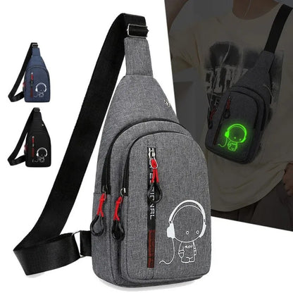 New Casual Fashion Chest Bag Men's Shoulder Bag Male Hand Crossbody Korean Cycling Backpack Trend Chest Bag Portable Hand Bags