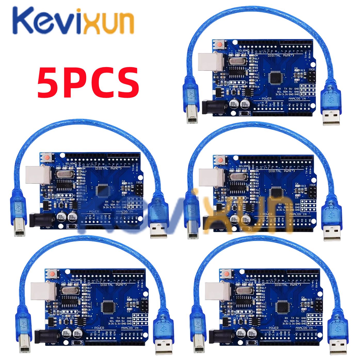 1-10PCS UNO R3 CH340G MEGA328P Chip para Arduino UNO R3 + CABO USB/TIPO-C Placa de Desenvolvimento ATMEGA328P-AU 16Mhz