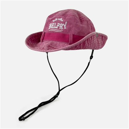 Chapéu de Montanhismo Masculino e Feminino de Algodão Lavado Vintage Bordado Chapéu de Pescador Proteção Solar para o Ar Livre Chapéu de Cowboy Ocidental