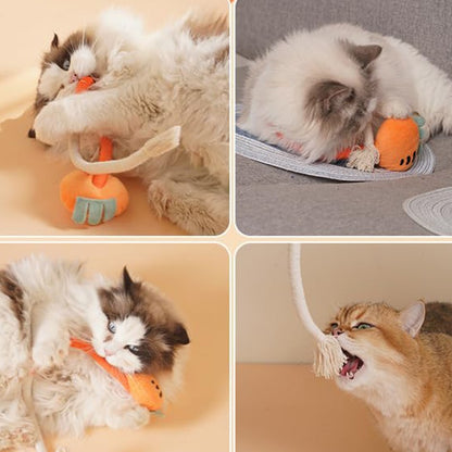 Arranhador de Gato de Corda Brinquedo de Corda de Algodão Resistente à Mordida para Mastigar Protetor de Móveis com Garra de Pata Brinquedo de Arranhar Gato Quebra-Cabeça de Formato Fofo