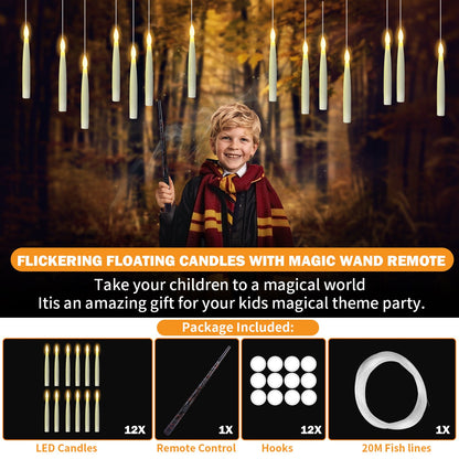 Flameless LED Taper Candles Christmas Tree Electric Candle Lights Mini Taper Clip-On Candles with Remote Timer for Wedding Decor