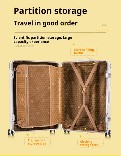 2025 New Large-capacity Suitcase 20/22/24/26/28-inch Cart Box Travel Boarding Case Portable Trolley Suitcase Roller Suitcase