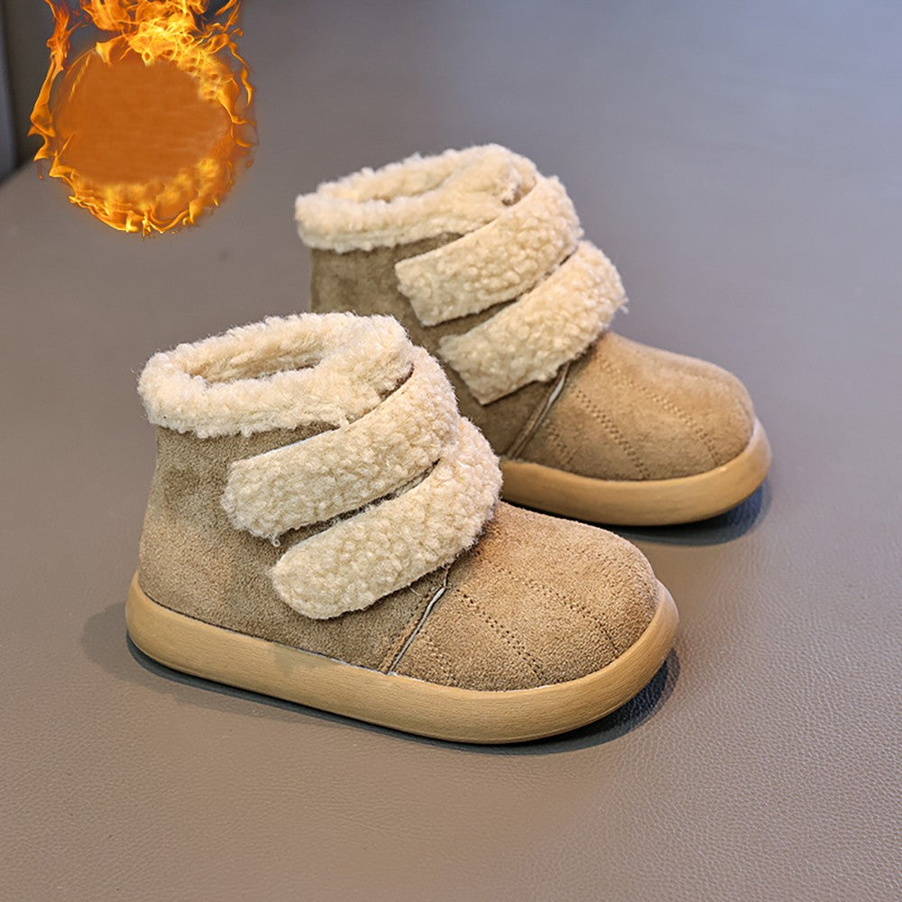 Thick Warm Plush Boots For Children 2025 New Designers Teenager Kid's Padded Boots Outdoor Hiking Boy's Girl's Snow Boots