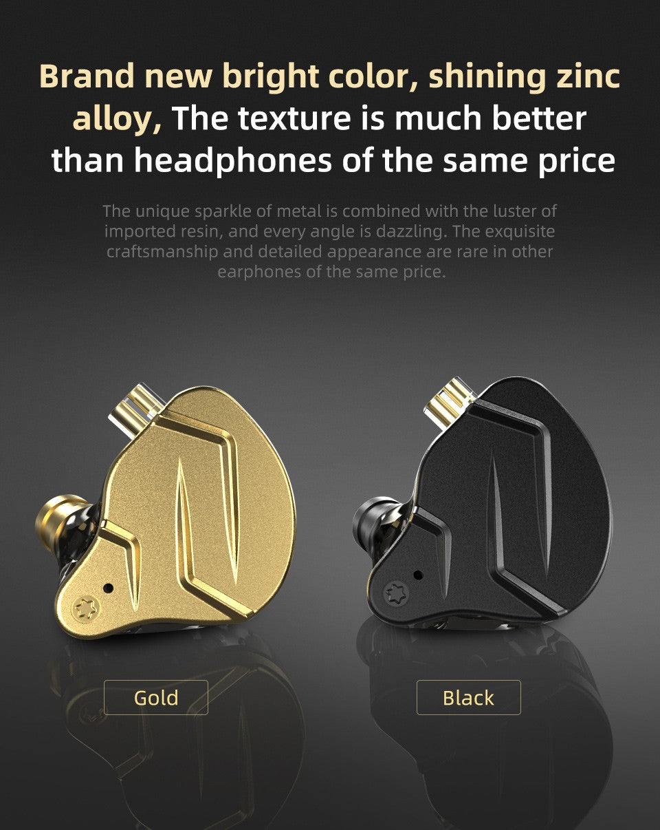 KZ ZSN Pro X Metal Wired Headset Hybrid Technology 1BA+1DD Ear Hook Monitor Headphones With Microphone Sport Earbuds Earphone