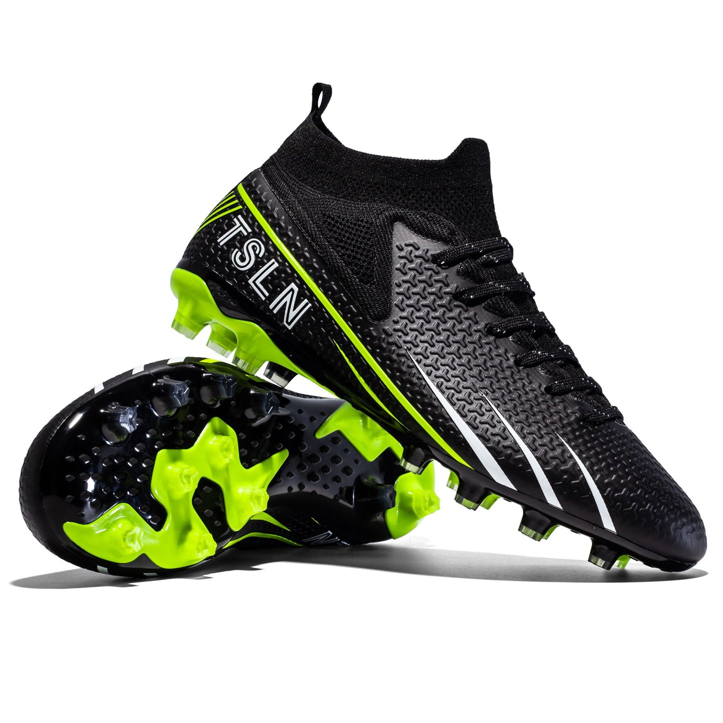 Men's Soccer Shoes Cleats Professional High-Top Breathable Athletic Football Boots,Outdoor Football Training Shoes for TF/AG Boy