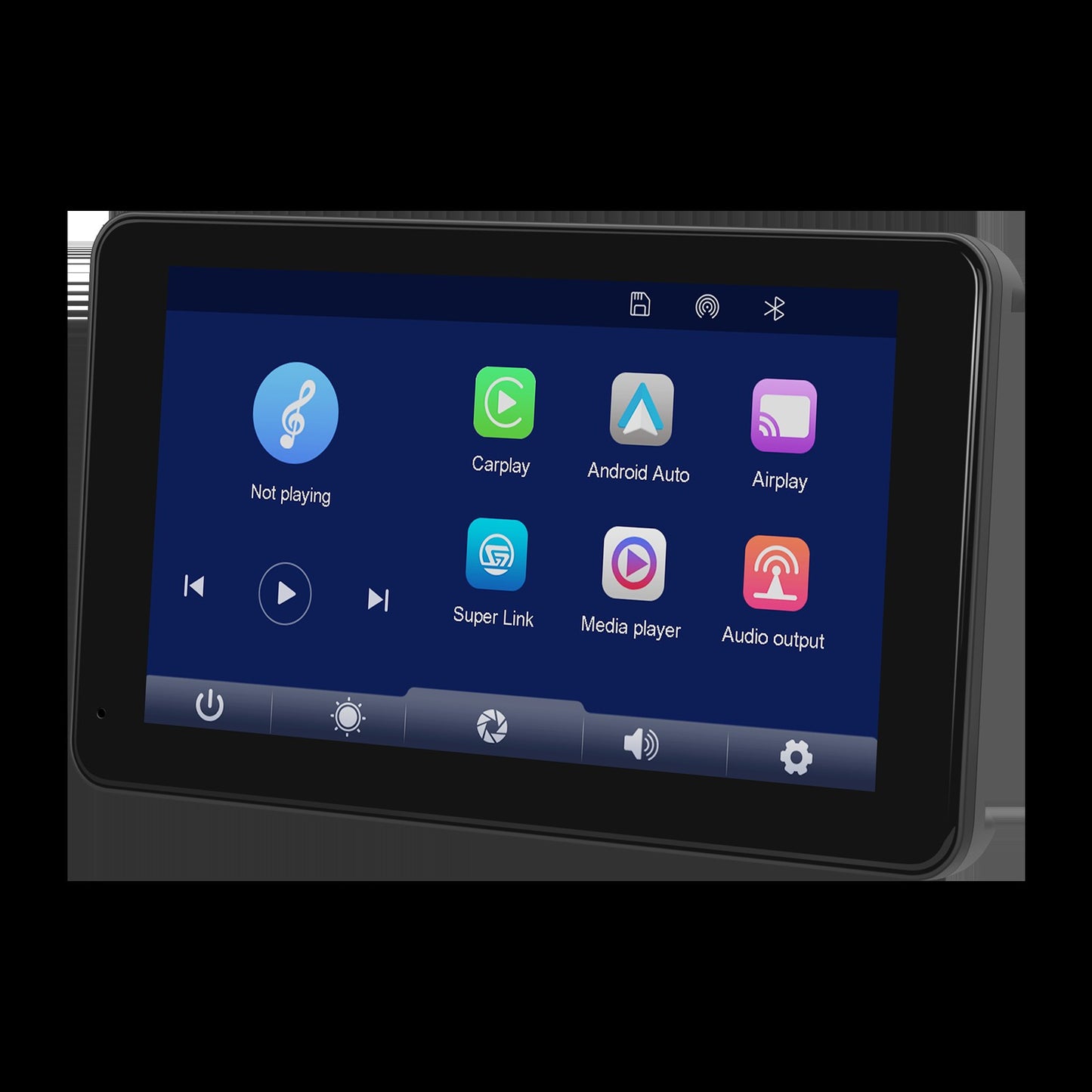 Podofo 7" Wireless CarPlay Player Android Auto IPS Multimedia Player FM Radio Bluetooth Intelligent System Autoradio 2din Stereo