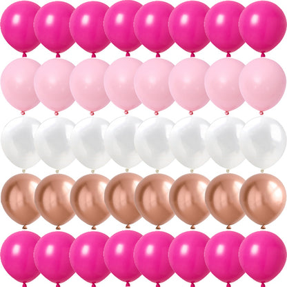 40PCS Rose Pink Metal Latex Confetti Confetti Balloons Wedding Decorations Matte Globos New Year Birthday Party Decorations