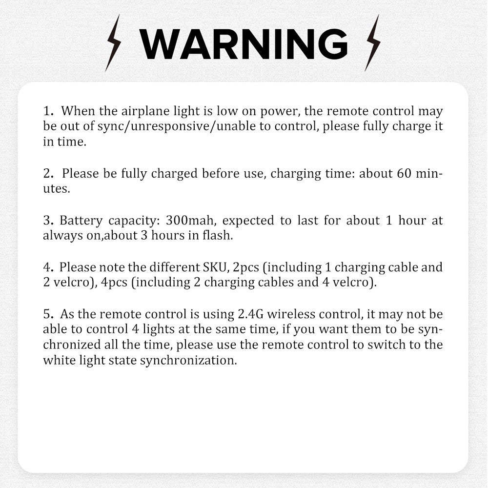 2/4PC Wireless LED Strobe Light Remote Control Warning Lamp Flash Indicator Anti-collision For Car Auto Motorcycle Drone Cruise