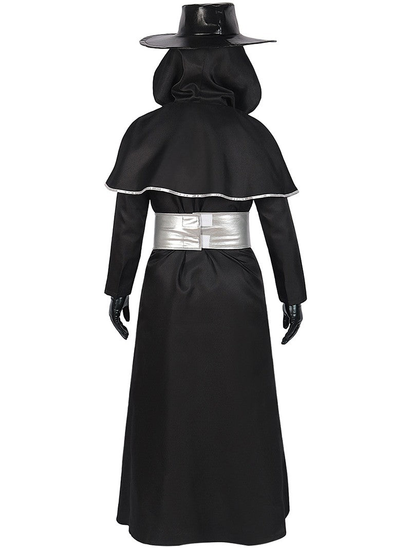 Medieval Robe Plague Doctor Cosplay Costume Bird Crow Long Mouth Mask Suit Monk Steampunk Priest Wizard Halloween Party Cloak