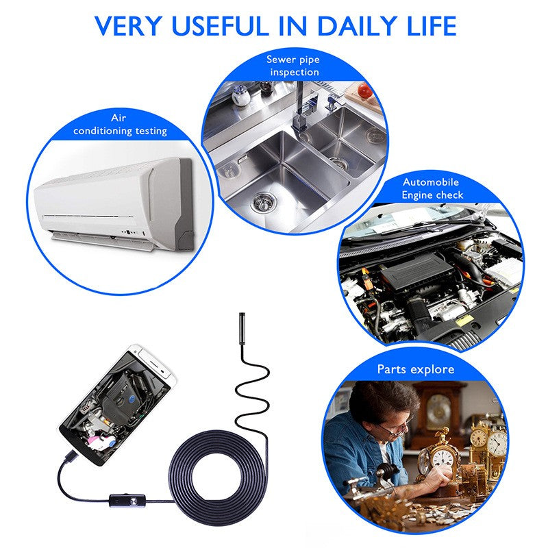 MM Class Endoscope Camera Flexible Waterproof Mini Industrial Endoscope Camera for Mobile Phone Adjustable