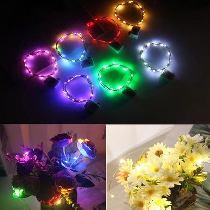 With Battery LED String Lights Copper Silver Wire Garland Light Fairy Lights Party Decoration for Christmas Wedding 1/2/3M