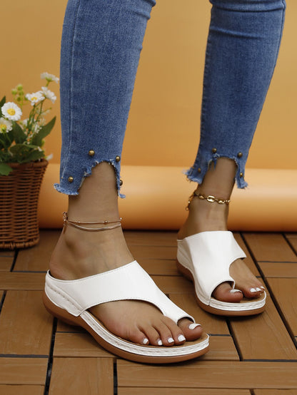Women Sandals Summer Outdoor Leisure Comfy Wedge Sandals Ladies Slip on Orthopedic Bunion Corrector Slippers Sandalias De Mujer