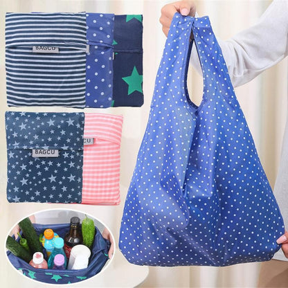 Reusable Foldable Supermarket Shop Large Folding Shopping Bag Easy to Carry Eco-friendly Big Capacity Eco Storage Handbag