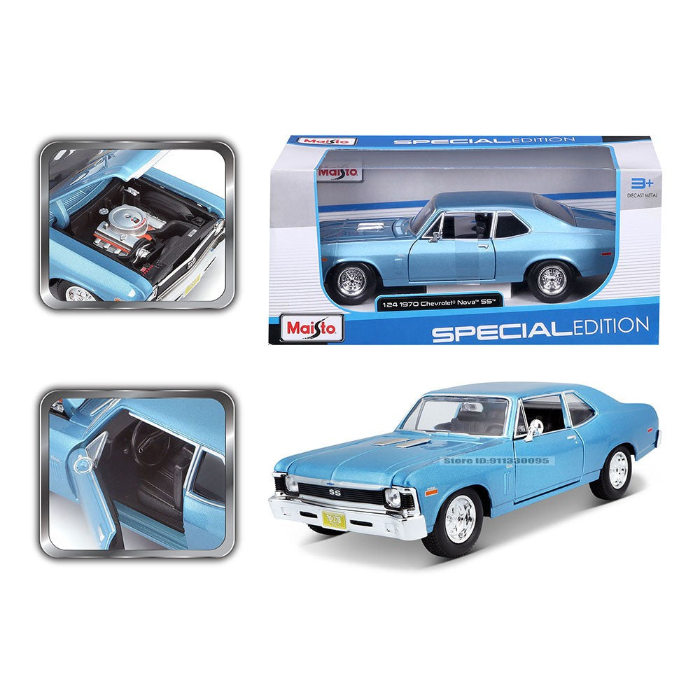 Maisto 1:24 1970 Chevrolet NOVA SS modelo de carro de liga fundido estático de precisão para coleção, presente, brinquedo, maré de jogo