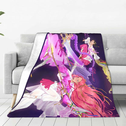kpop Demon Hunters Huntrix Golden Blanket  Warm Graphic Plush Throw Blanket For Girls Boys Living Room Flannel Bedspread Cover