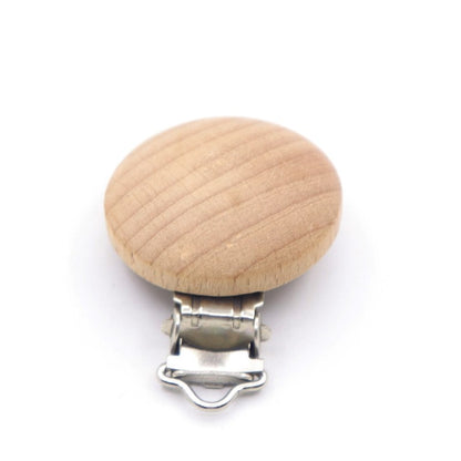 5Pcs/Sets Baby Pacifier Clips BPA Free Cute Modelling Beech Pacifier Clip Baby DIY Cartoon Animal Wooden Log Nipple Chain Holder