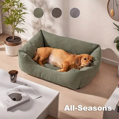 Colchão para Animais de Estimação de Inverno Engrossado, Cama de Gato Quente de Veludo Cotelê, Cama de Cachorro com Cobertura, Almofada para Dormir para Filhotes de Cães Pequenos e Gatinhos Cuscino