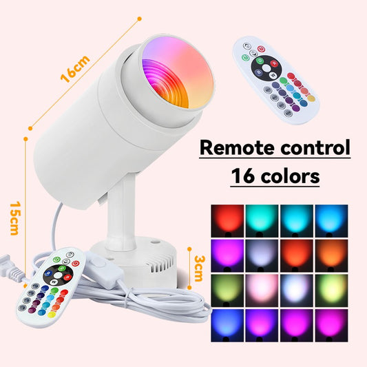 Remote Control DJ Stage Light 24W Colorful RGB Disco Lamp For Wedding Birthday Christmas Party Club Bar Home Decoration