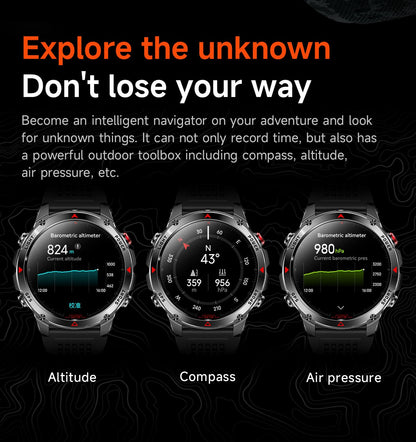 2025 Novo Smartwatch Profissional GPS Esportivo ao Ar Livre Corrida Rastreamento GPS Natação Bússola Altímetro 3ATM Pulseiras Esportivas Masculino