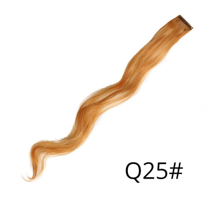 Apliques Sintéticos Presilha de Uma Peça Extensões de Cabelo Arco-Íris Cabelo Sintético Liso Peças de Cabelo de 45cm Longo Ombré Rosa Roxo Vermelho Azul