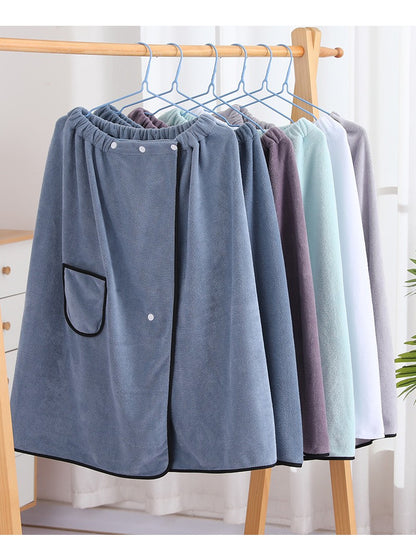 Men's Bath Skirt Hotel Household Simple Fine Fiber Adjustable Bath Towel Size Is Suitable For Men Weighing Less Than 90 KG Wear