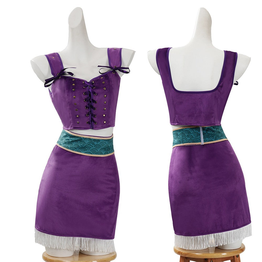 Anime Movie One Piece Nico Robin Cosplay Costume Top Skirt Belt Hat Role Play Outfit Halloween Carnival Party Performance Suit