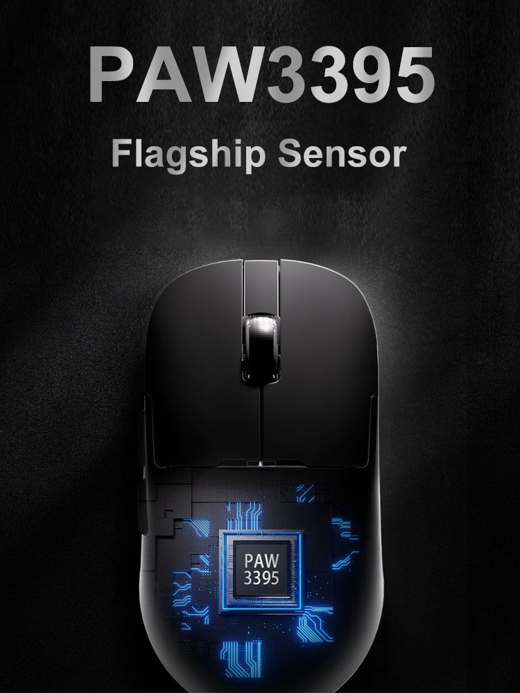 Mouse Gamer sem fio e com fio leve AJAZZ AJ179 PRO PAW3395 com base de carregamento magnética, ergonômico, com macro, para PC e notebook