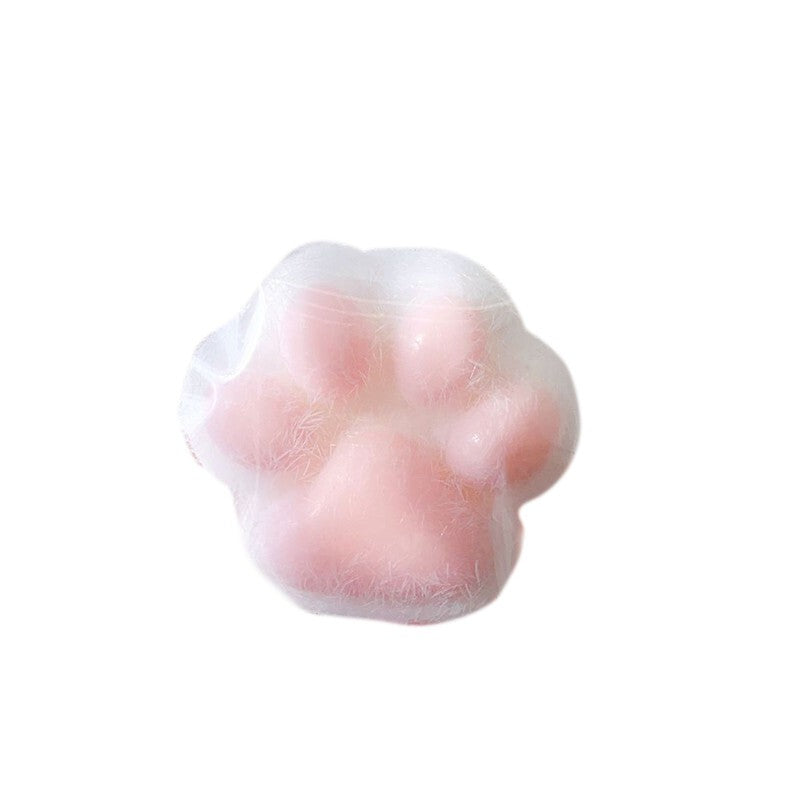 Dropshipping Fidget Toy Mini Squishy Toys Kawaii Plush Soft Cat Paw Transparent Silicone Cube Stress Relief Squeeze Toy
