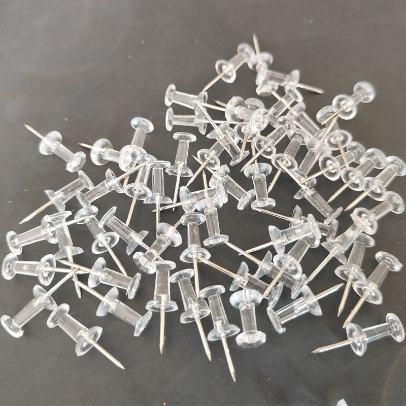 100/500 Pcs Push Pins Transparent Thumb Tacks Home Office School Craft Projects Cork Board Photo Wall Bulletin