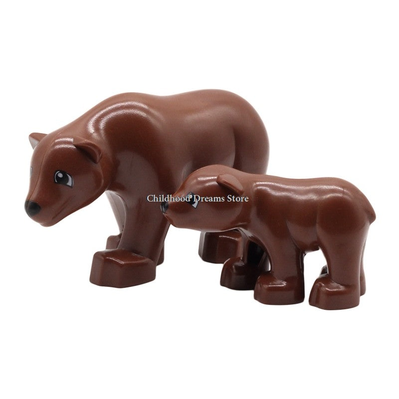 Grandes Blocos de Montar Animais Acessórios Compatíveis com Conjuntos de Tijolos de Zoo Dinossauro Criatividade Brinquedos DIY para Crianças Presente