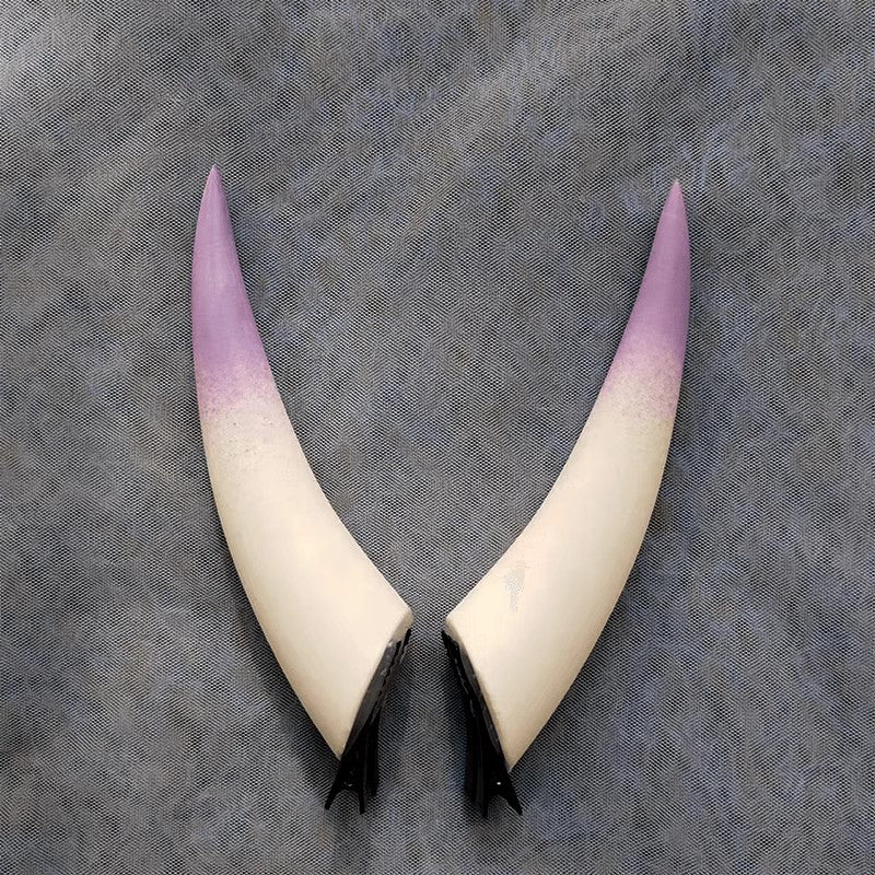 10/14/18cm Anime Gradient Halloween Devil Horns Head Clip Night Party Cosplay Headwear Dark Gothic Comic con Props Accessories