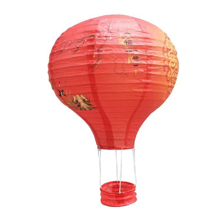 1pc Ceremony Holiday Party Folding Paper Lantern Hot Air Balloon Shape 30/40cm Pink Blue For Kids Baptism Birthday Wedding Decor