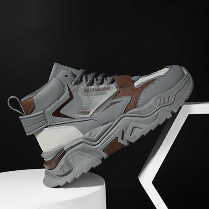 Fashion Thick Soled Men's Sneakers Height Increasing Shoes Casual Sports Shoes Versatile Men's Shoes Platform Skateboard Shoes