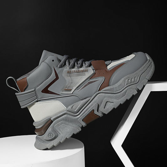 Fashion Thick Soled Men's Sneakers Height Increasing Shoes Casual Sports Shoes Versatile Men's Shoes Platform Skateboard Shoes