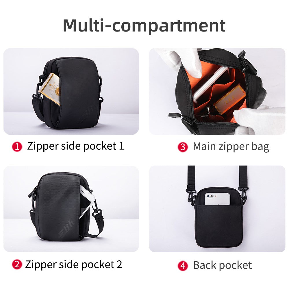 Heroic Knight Casual Men's Shoulder Bag 6.5" Phone Woman's Crossbody Bag Waterproof Men Chest Bag Outdoors Unisex Travel Pack