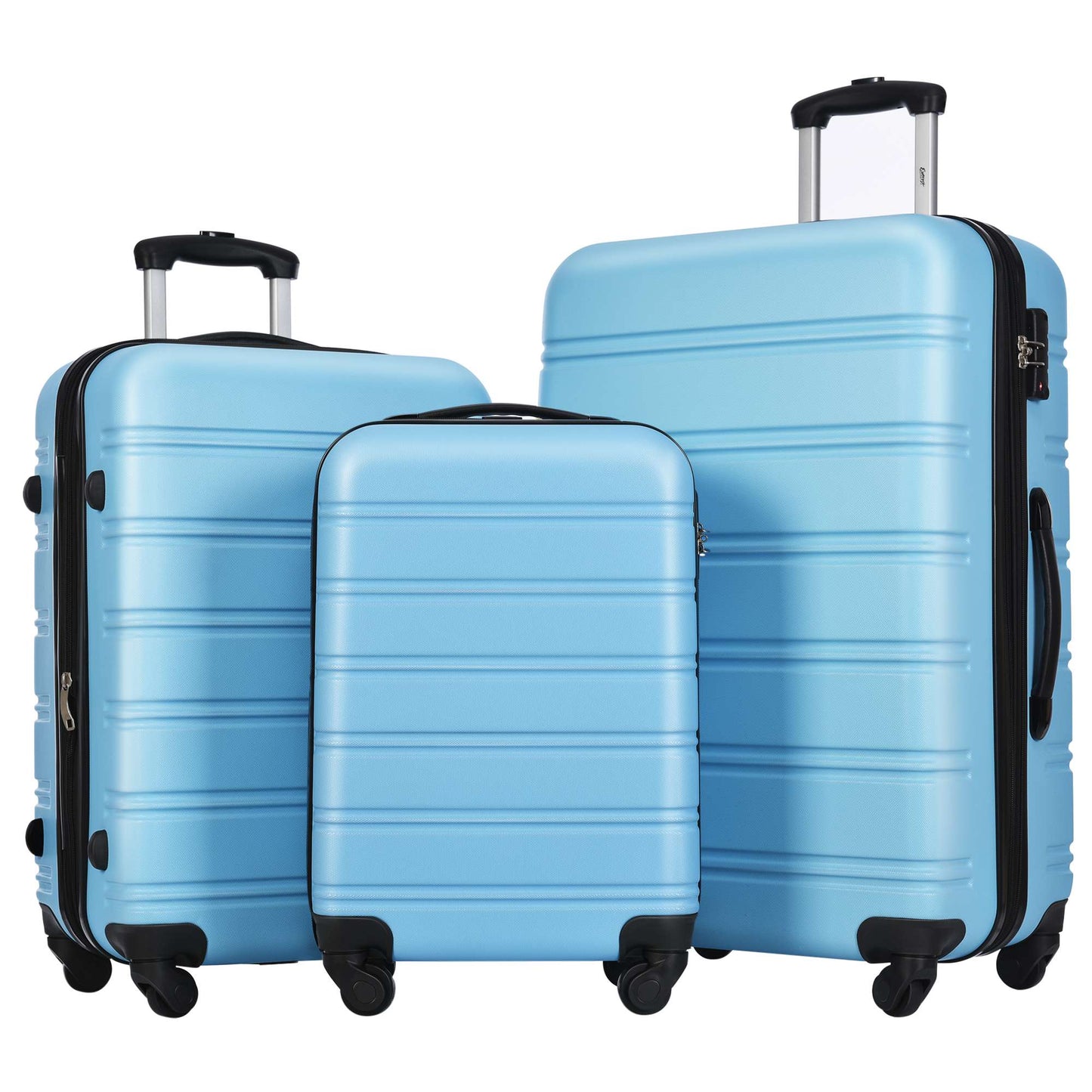 3 Piece Luggage Set Hardside Spinner Suitcase with TSA Lock 20" 24' 28" Available