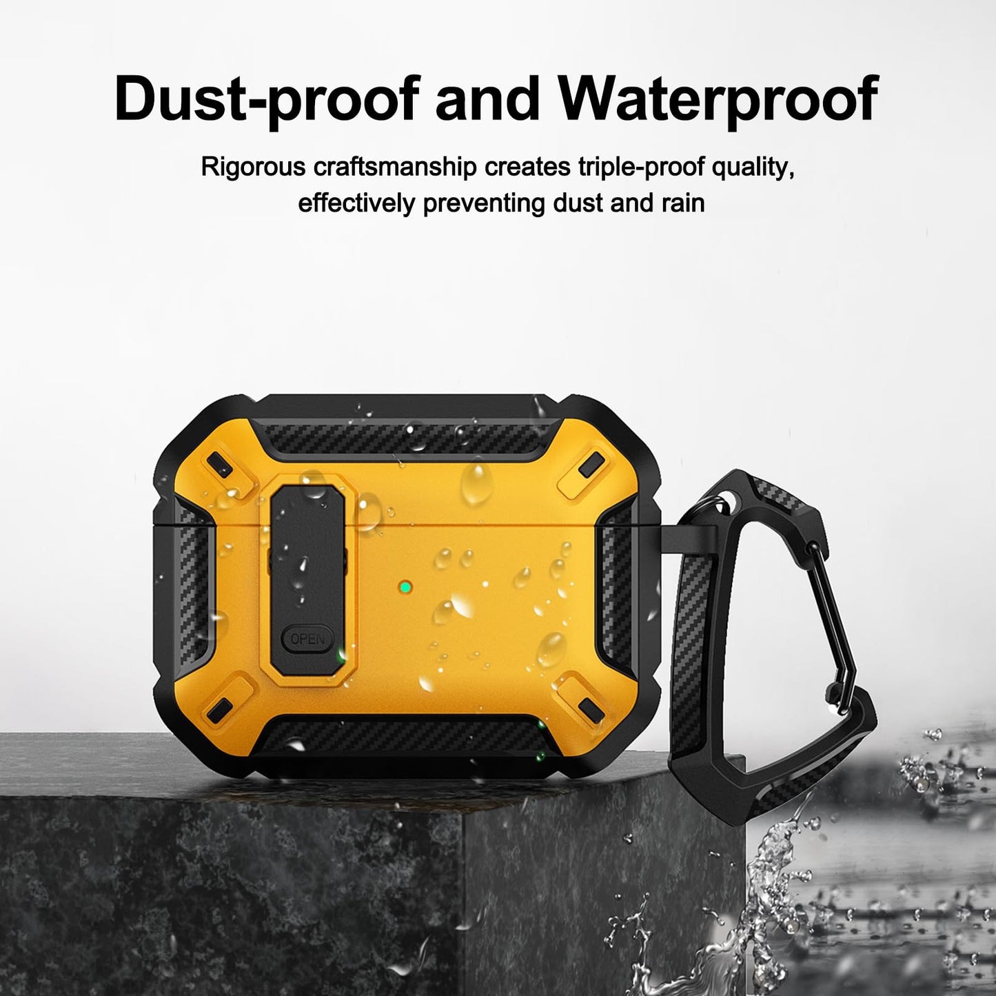 Earphone Case for AirPods Pro 3 Secure Lock Case Cover Accessories with Cleaner Kit Protective Hard Armor for AirPods Pro 3 Case