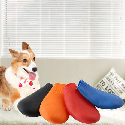 4 Peças de Sapatos para Cães Impermeáveis Novos Balão de Borracha Antiderrapante Botas de Chuva para Animais de Estimação Botas para Cães Pequenos Chihuahua Cães Grandes