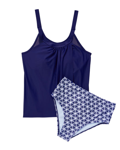 Women Tummy Control Tankini Bathing Suits High Waisted Padded Swimwear Plus Size Beachwear Swimsuit Bikini Sets Female