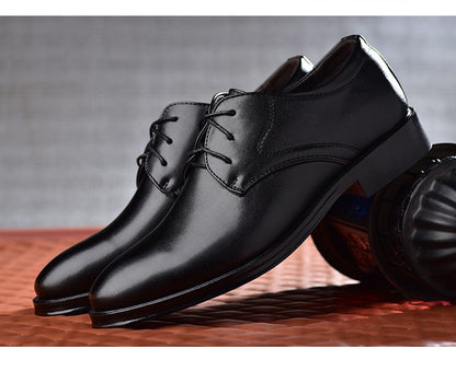 Men Leather Shoes Business Dress Shoes All-Match Casual Shoes Shock-Absorbing Footwear Wear-Resistant