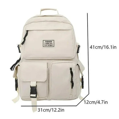 Men's and Women's Universal Nylon Backpack Large Capacity Casual Schoolbag Fashion Computer Backpack Daily Commuting