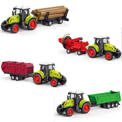 Farm Tractor Truck Tractor Inertia Car Transport Pulverizer Model Baby Car Boy Toy Engineering Car Childrens Educational Toys